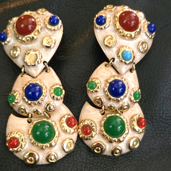 New York & Company Jewelry - New York & Co. Elegant Multicolor Statement Clip On Earrings